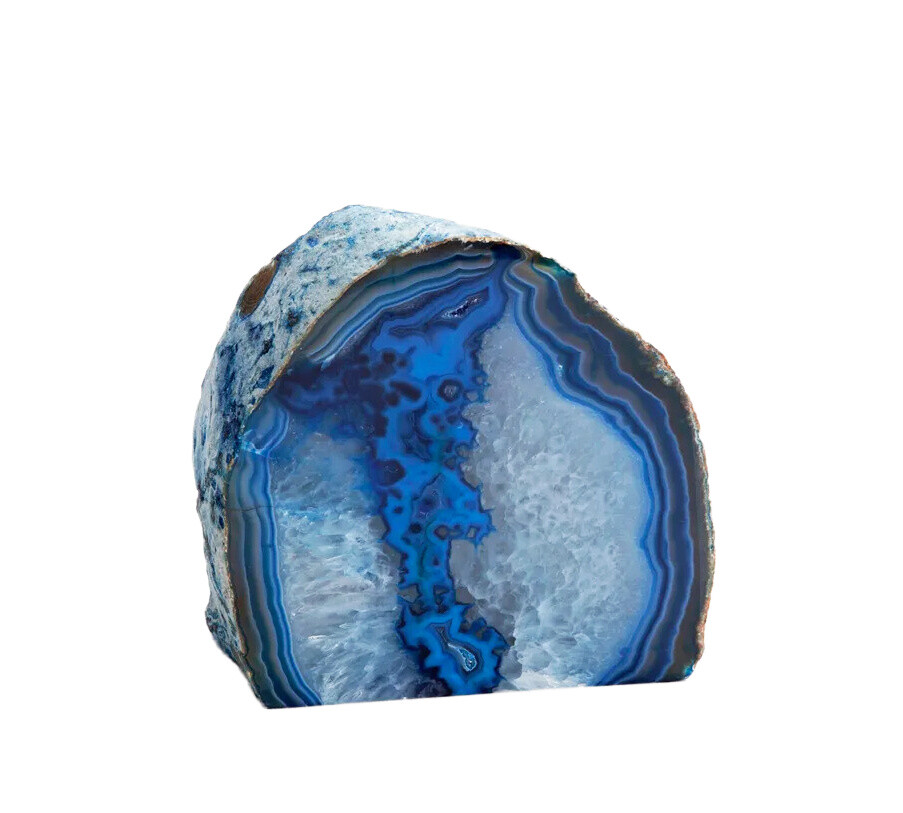 Blue Agate Half Cut Base